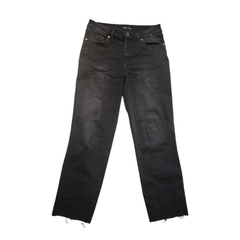 Sincerely Jules Raw Hem High Rise Straight Leg Jeans, Size 7/28